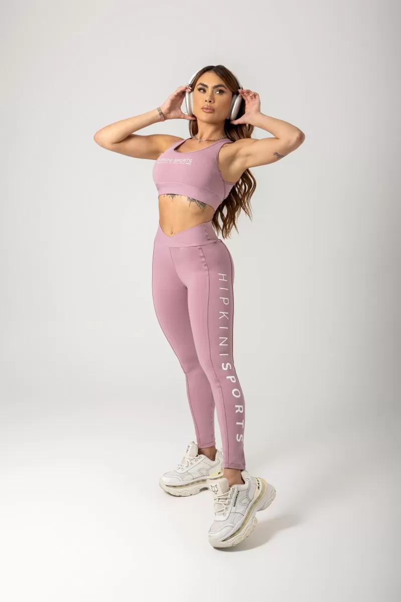 Hipkini - Era Rose Gold Cross Strap Gym Top - 33330816