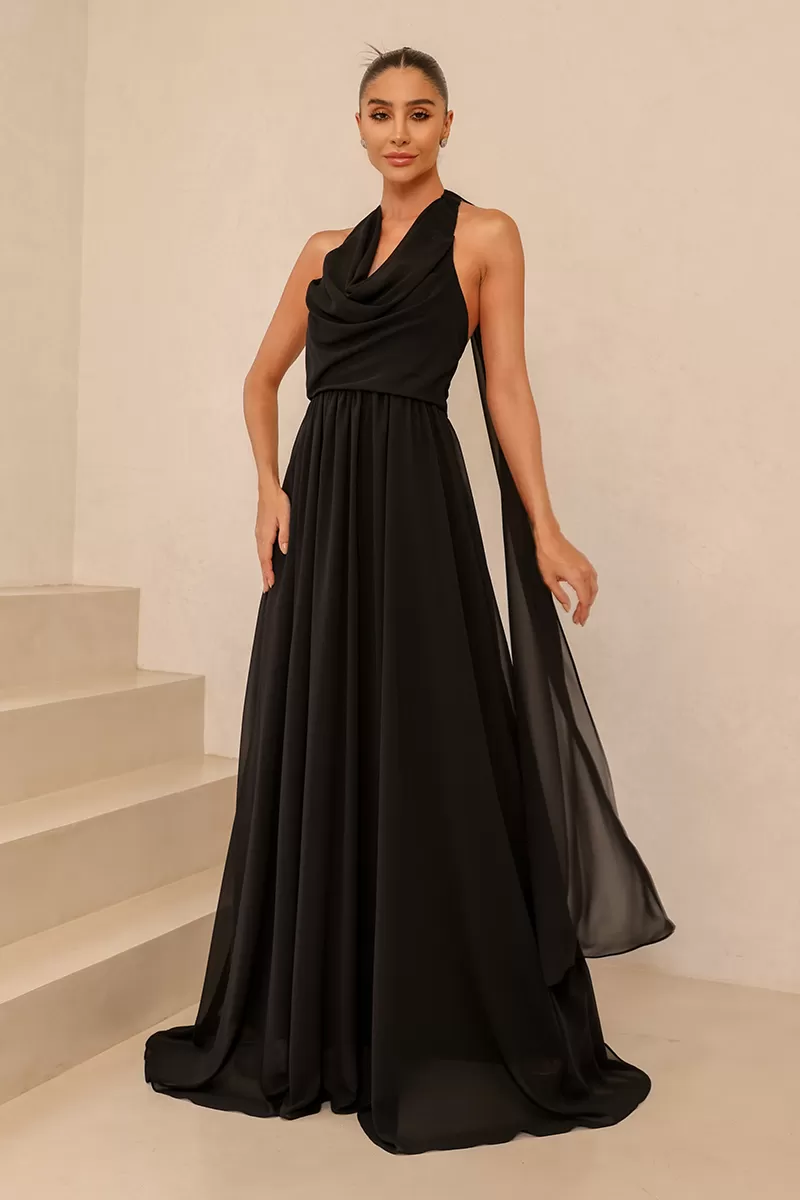 Dot Clothing - Vestido Dot Clothing Monica Longo Preto - 2517PRETO