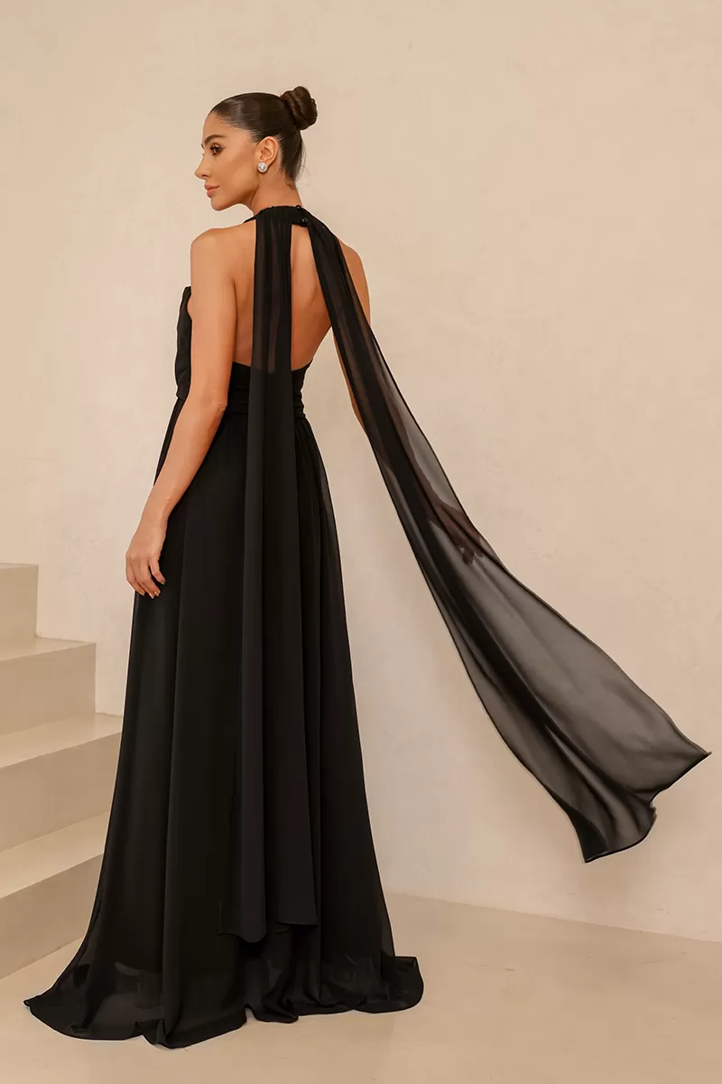 Dot Clothing - Vestido Dot Clothing Monica Longo Preto - 2517PRETO