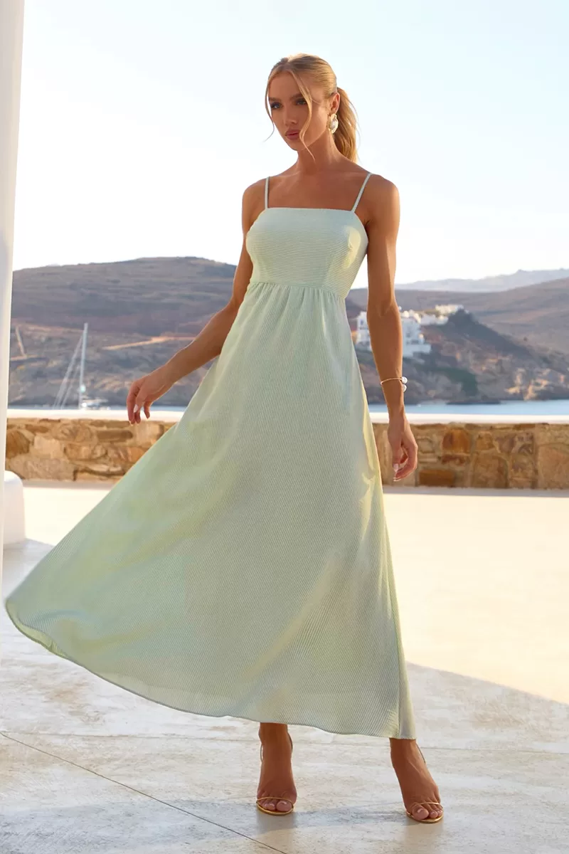 Dot Clothing - Dress Dot Clothing Mirabel Longuete Striped Green - 2550VERDE