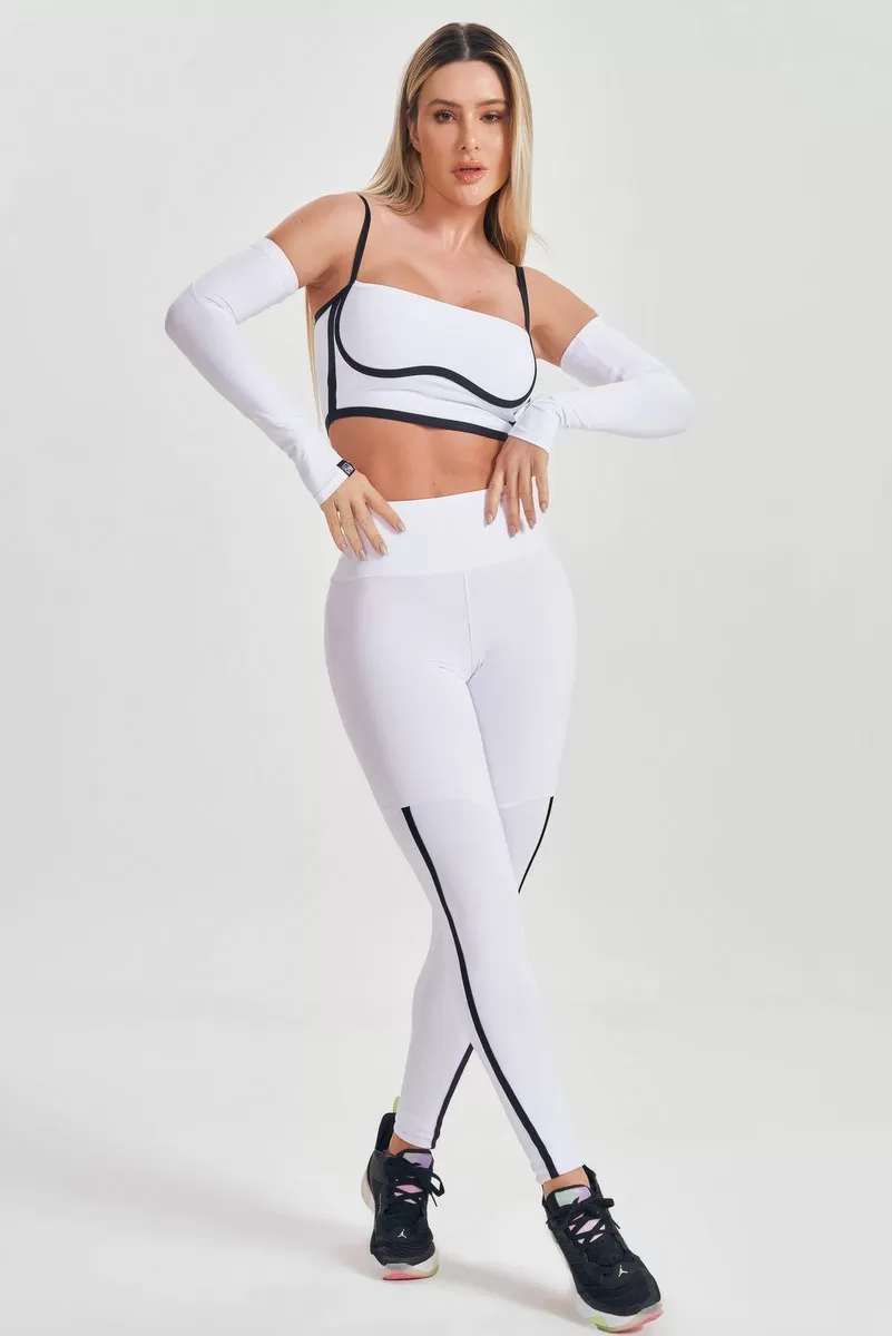 Lets Gym - White Start Leggings - 2548BR