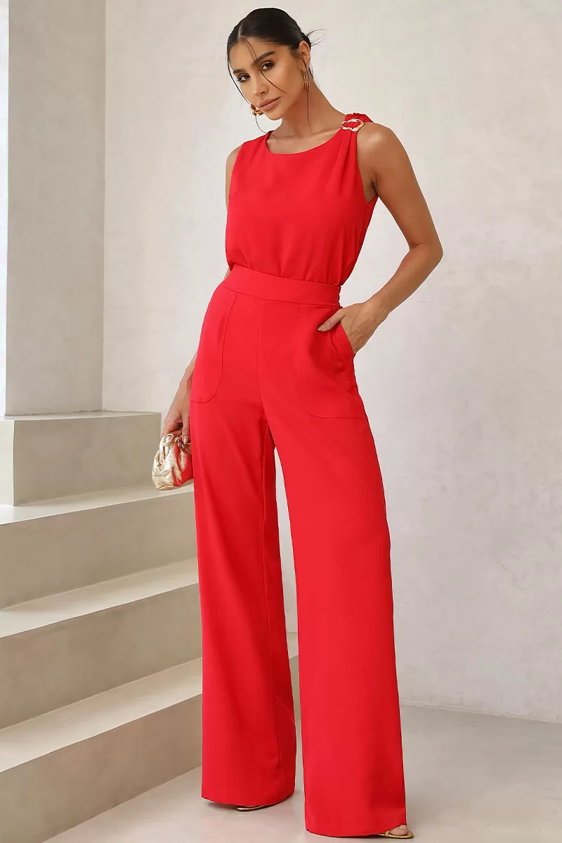 Miss Misses - Blusa Vanessa Detalhe Fivela Vermelha - 54435024