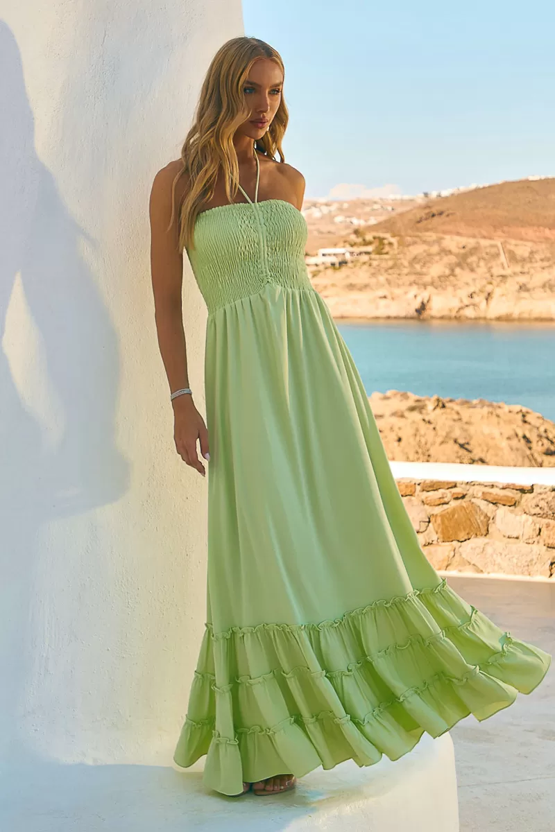 Dot Clothing - Vestido Dot Clothing Longo Karina Verde - 2546VERDE
