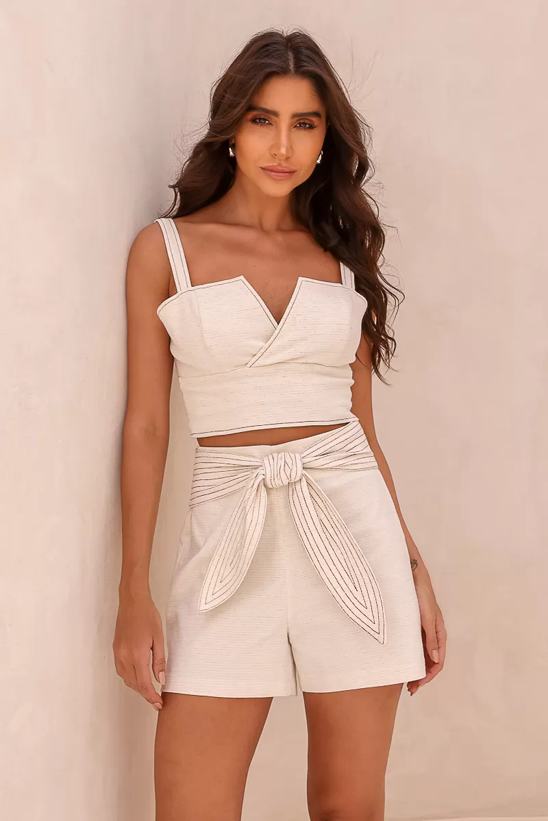 Dot Clothing - Shorts Dot Clothing Marcela Natural - 2560NAT