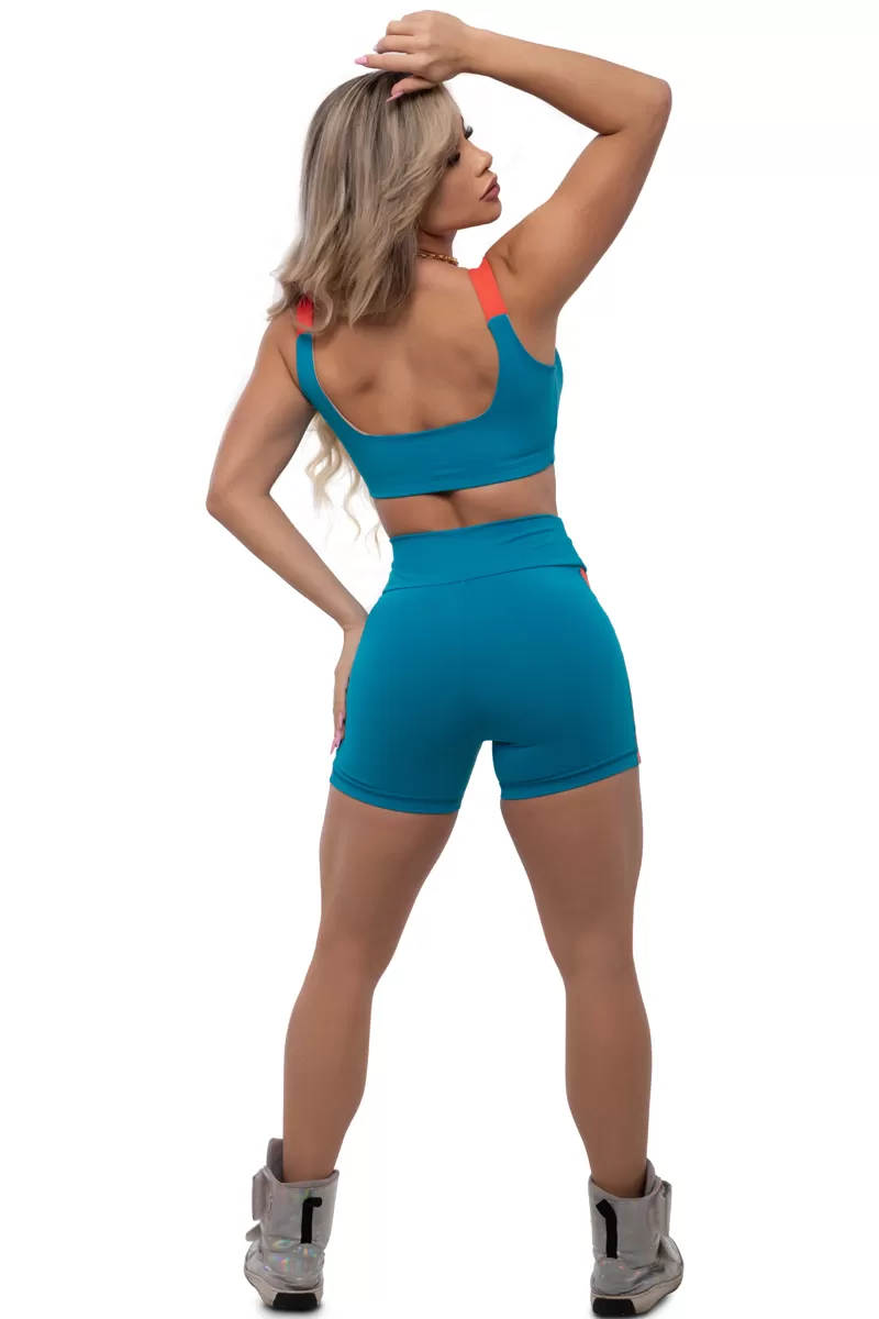 Trincks - Conjunto Short e Top Legday Petróleo e Orange - 