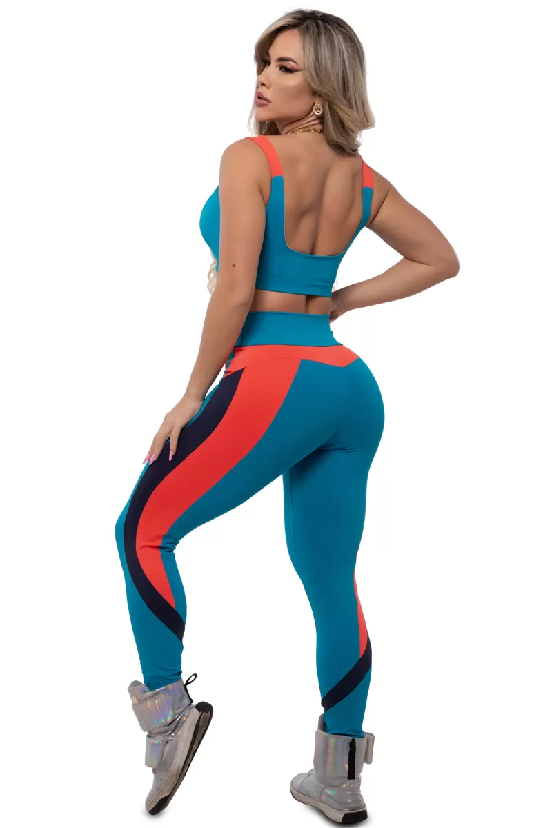 Trincks - Petroleum Shapewear Top and Legging Set - 