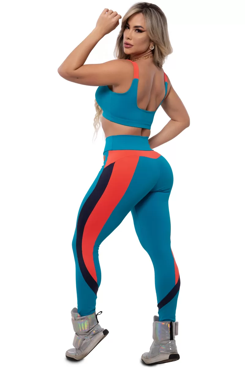 Trincks - Petroleum Shapewear Top and Legging Set - 