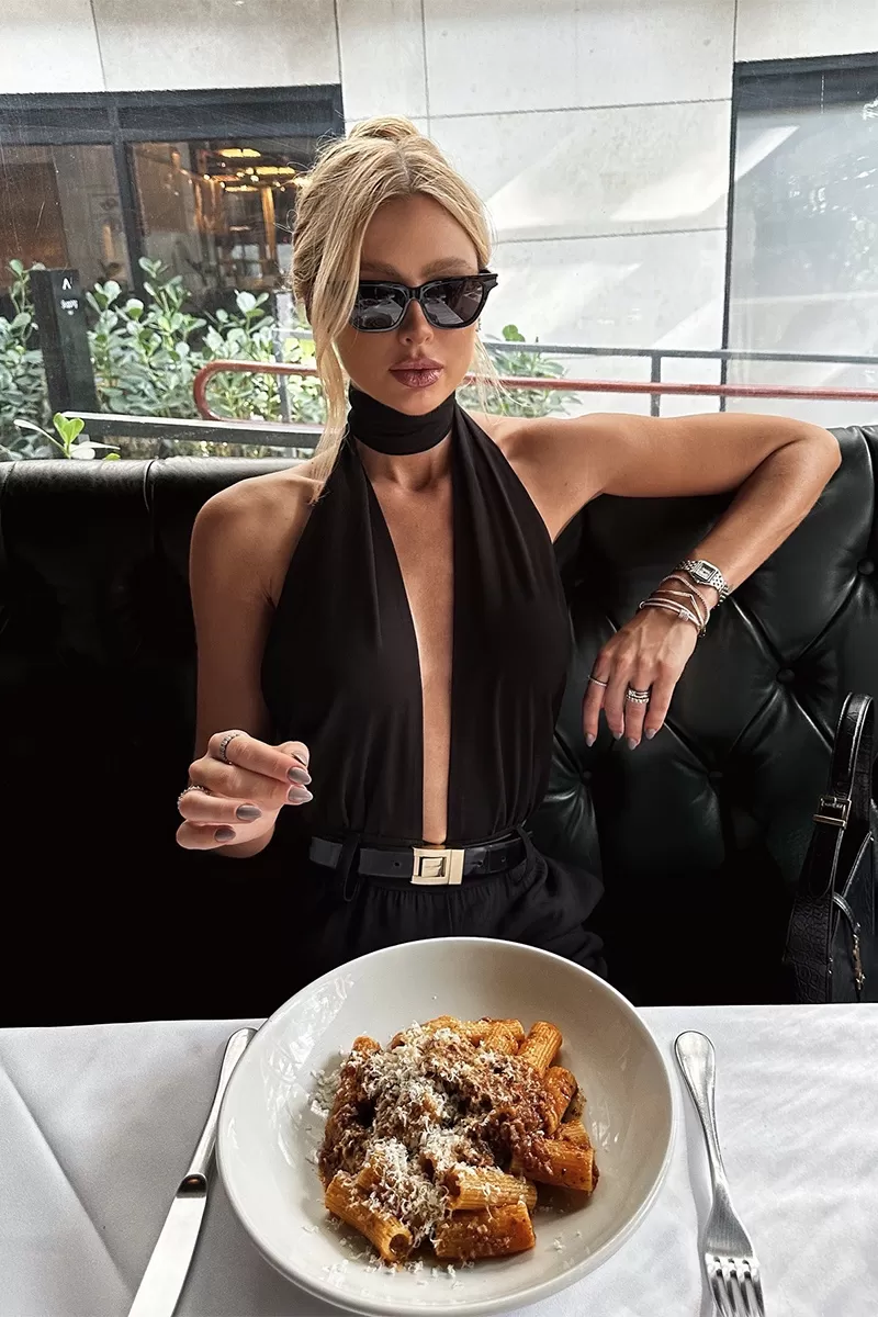 Dot Clothing - Macacão Dot Clothing Diana Pantalona Preto - 2578PRETO