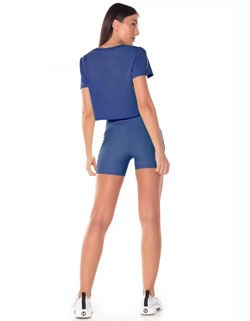 Vestem - Short Sleeve Dry Fit Cropped Ambassador Shirt in Blue Jeans - BMC501.ESS.C0257