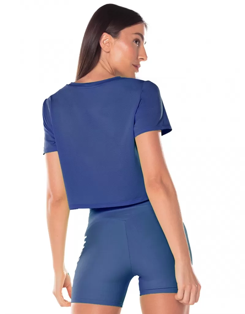 Vestem - Short Sleeve Dry Fit Cropped Ambassador Shirt in Blue Jeans - BMC501.ESS.C0257