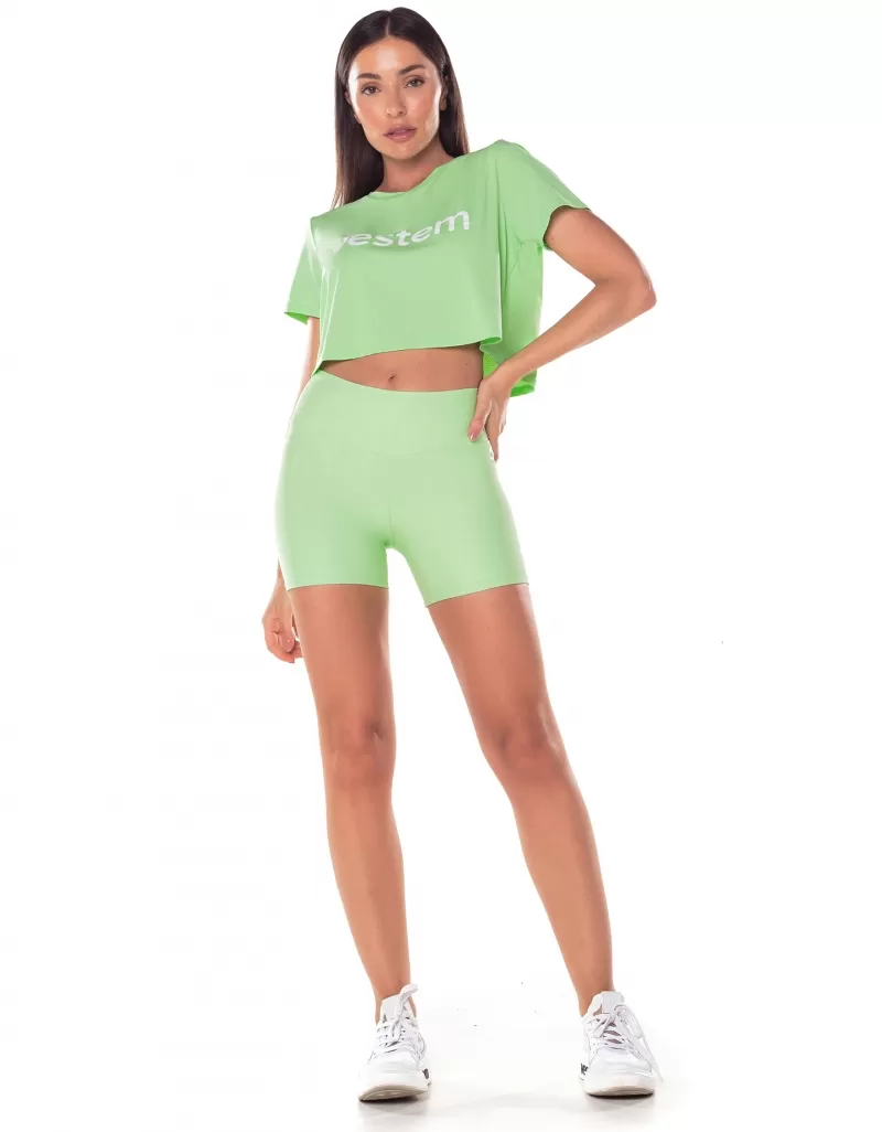 Vestem - Short Sleeve Dry Fit Cropped Ambassadors Shirt Mint Green - BMC501.ESS.C0280