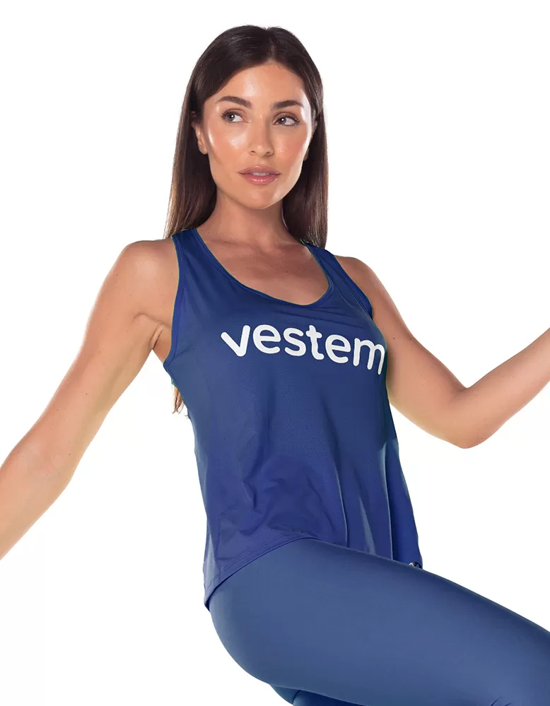 Vestem - Dry Fit Ambassador Tank Shirt in Blue Jeans - REG302.ESS.C0257