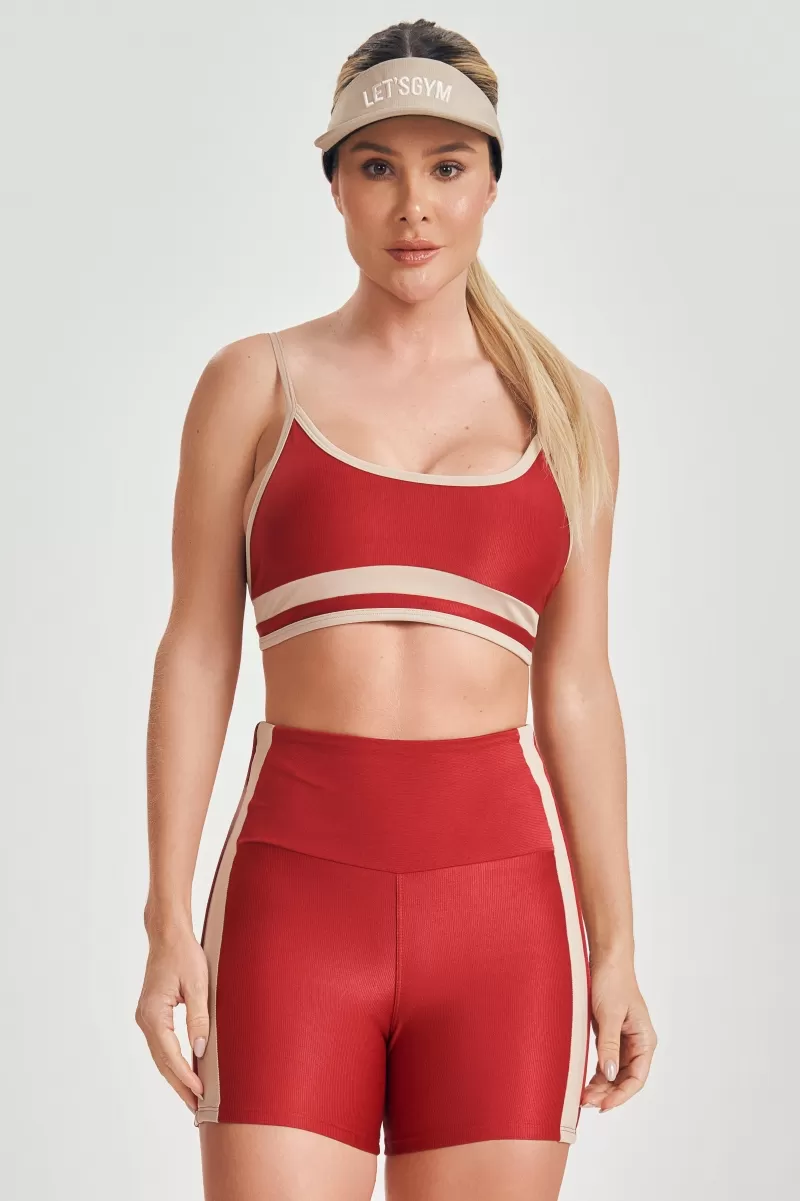 Lets Gym - Vintage Red Sports Bra - 2557VM