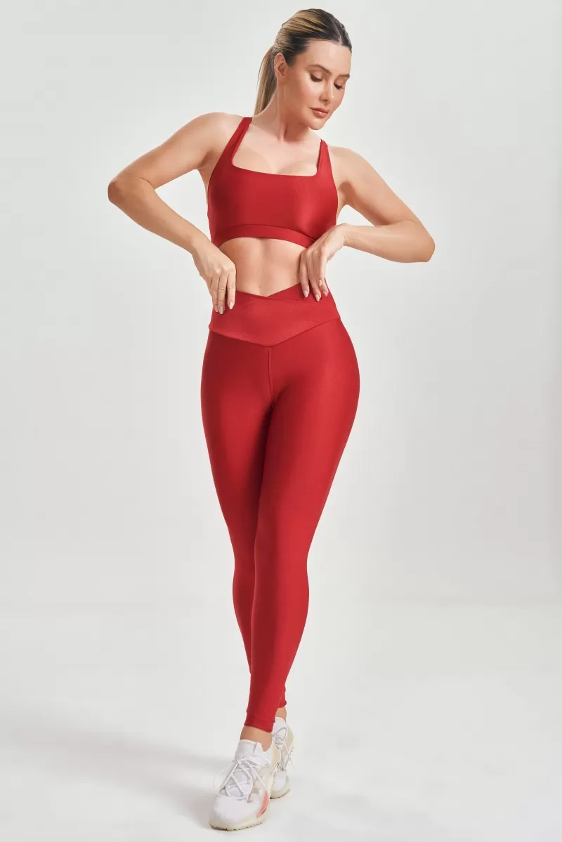 Lets Gym - Legging Just Vermelho - 2555VM