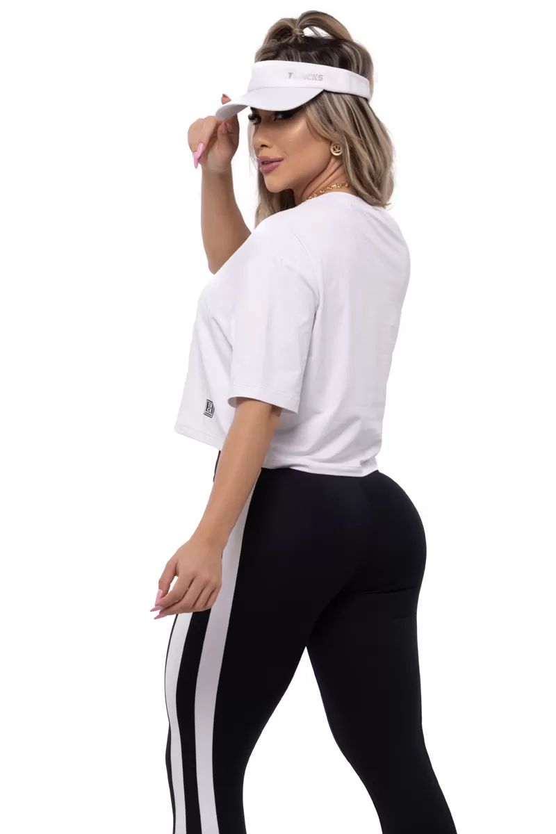 Elastic Power Trincks - Cropped Polyamide White - 