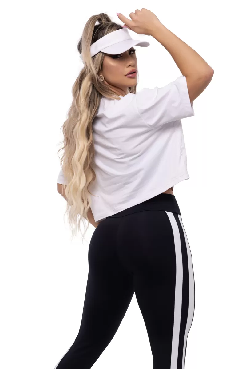 Elastic Power Trincks - Cropped Polyamide White - 