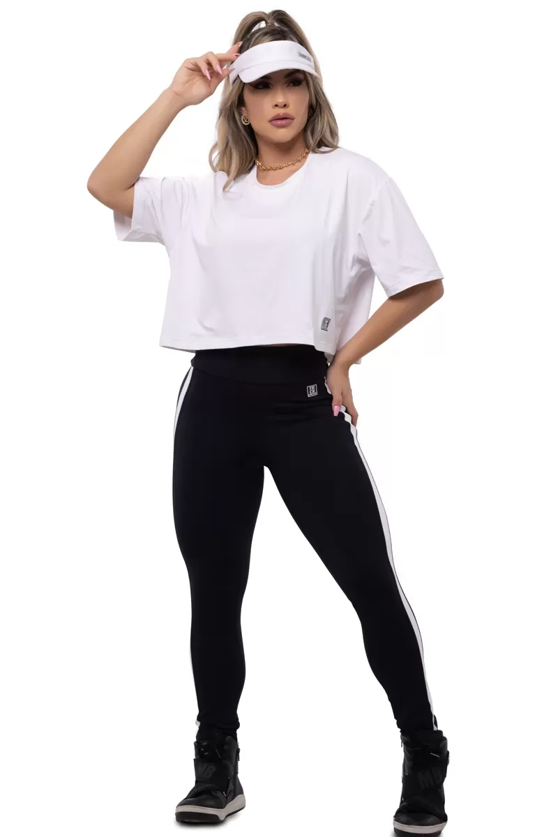 Elastic Power Trincks - Cropped Polyamide White - 