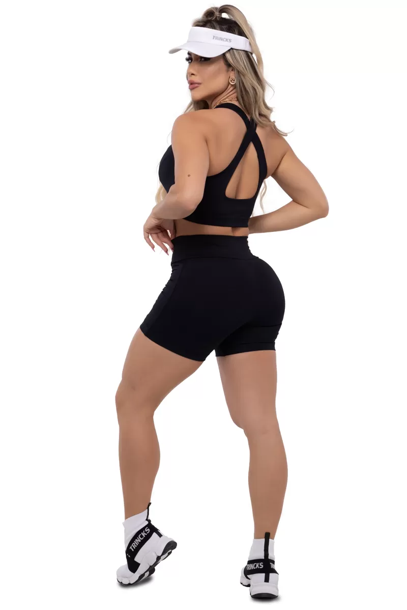 Trincks - Conjunto Short e Top Basic Preto - 