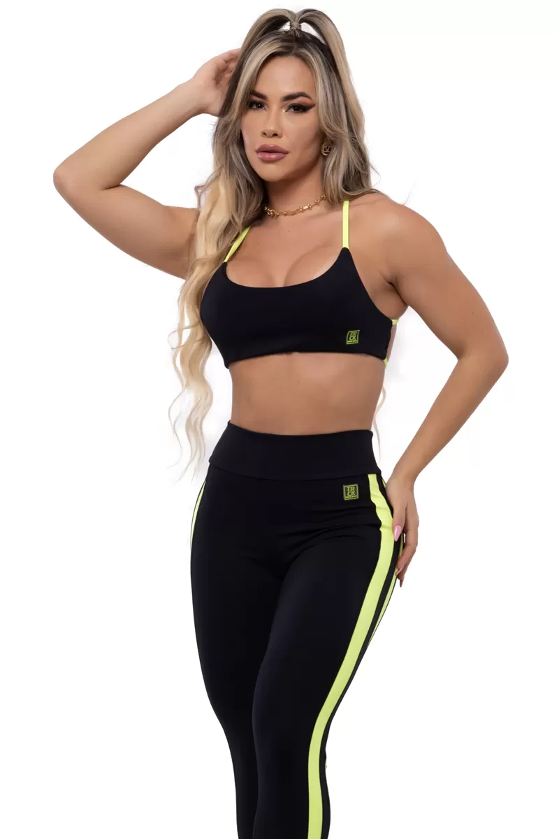 Elastic Power Trincks - Black Top with Green Straps - ta-010247