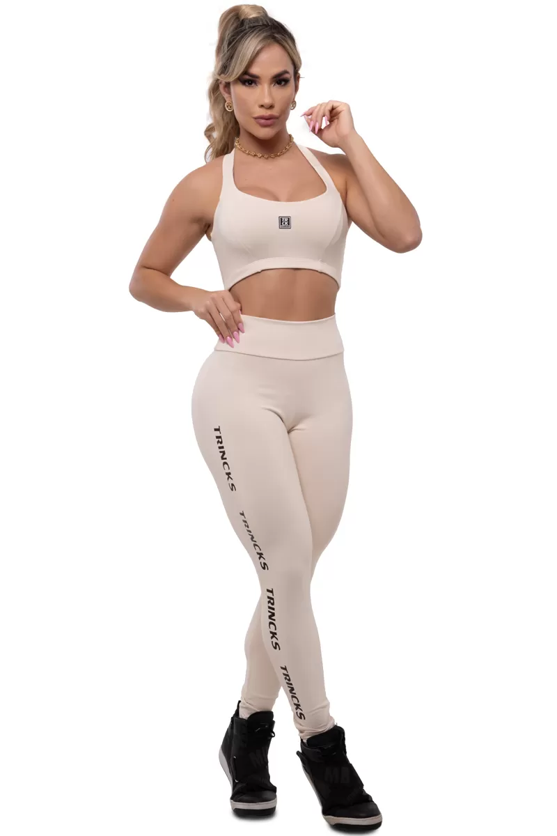 Trincks - Conjunto Legging e Top Basic Off White - 