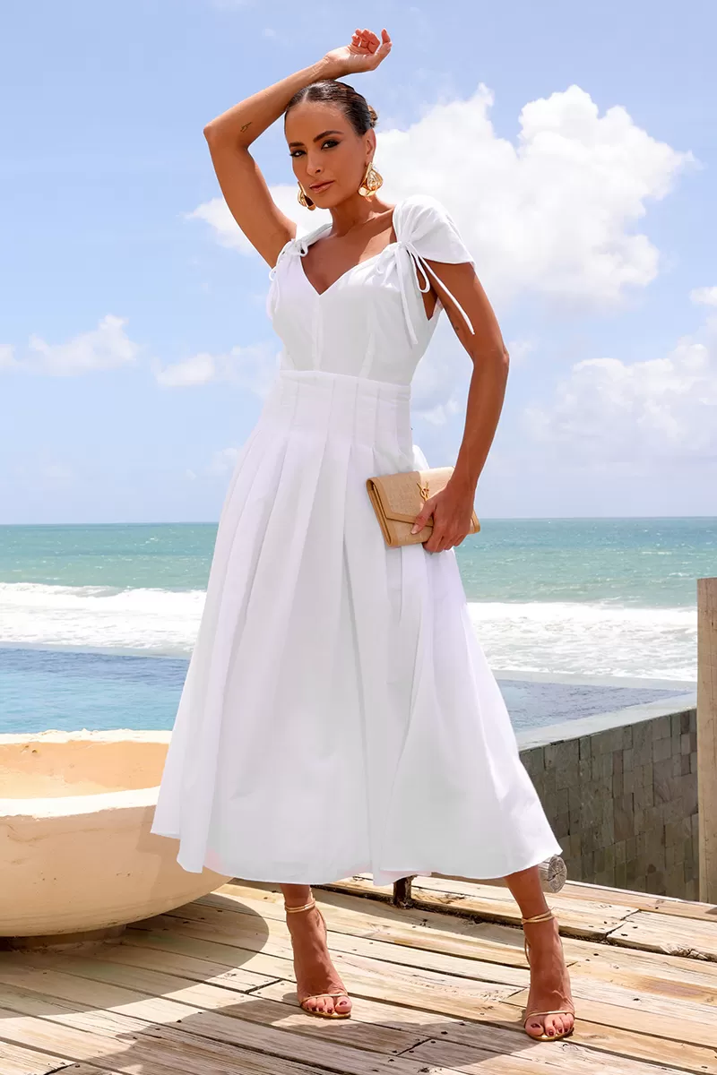 Dot Clothing - Dress Dot Clothing Jennifer Midi White - 2544BRANCO