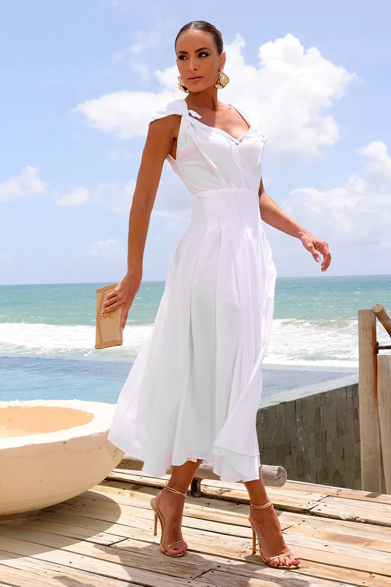 Dot Clothing - Dress Dot Clothing Jennifer Midi White - 2544BRANCO