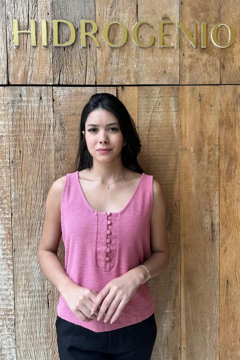 Hidrogênio - SWEATSHIRT TANK TOP WITH BUTTONS ON SPANISH NECKLINE - 18875401