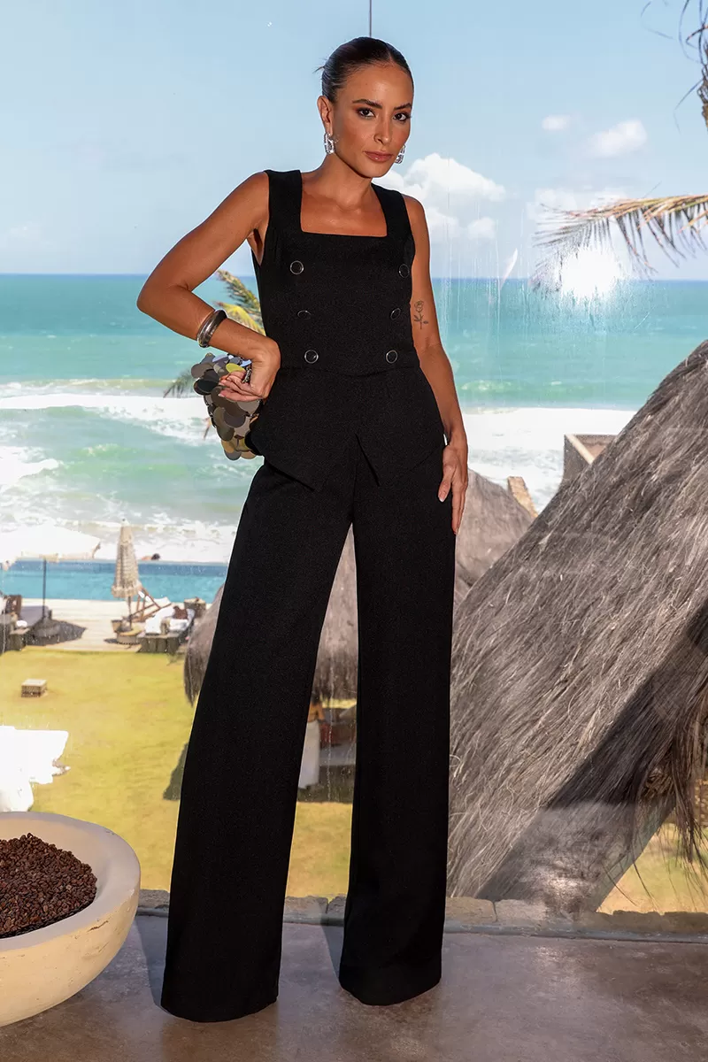 Dot Clothing - Jumpsuit Dot Clothing Clarissa Peplum Black - 2033PRETO