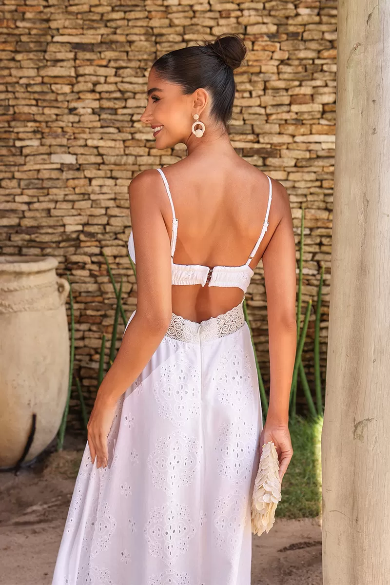 Dot Clothing - Vestido Dot Clothing Lilian Mullet Renda Off White - 2548OFF