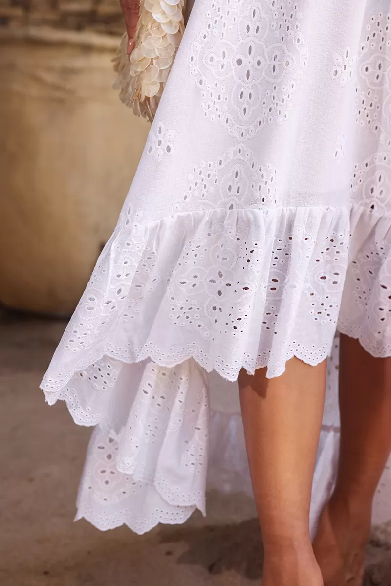 Dot Clothing - Vestido Dot Clothing Lilian Mullet Renda Off White - 2548OFF