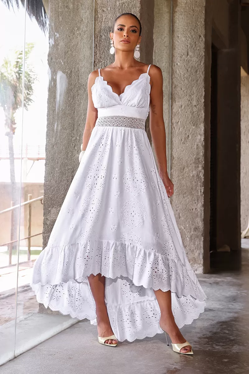 Dot Clothing - Dress Dot Clothing Lilian Mullet lace Off White - 2548OFF