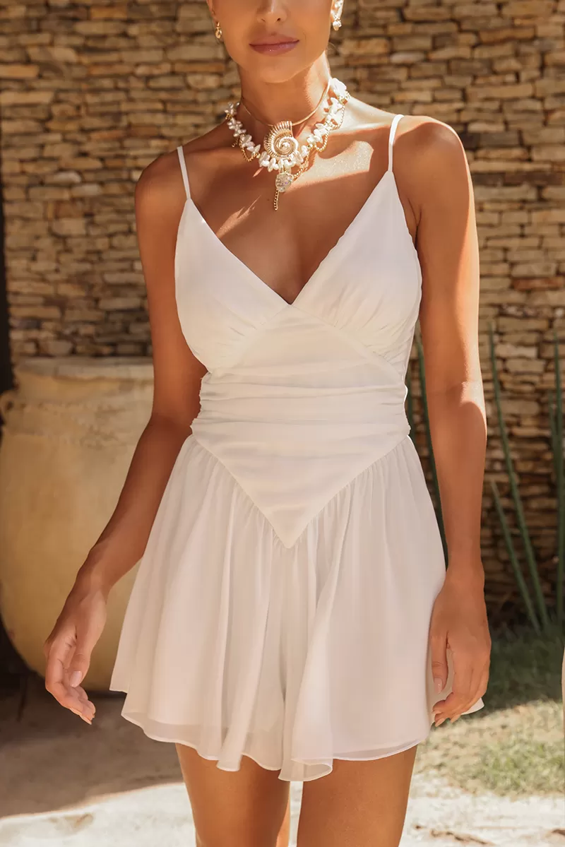 Dot Clothing - Macaquinho Dot Clothing Celeste Off White - 2577OFF