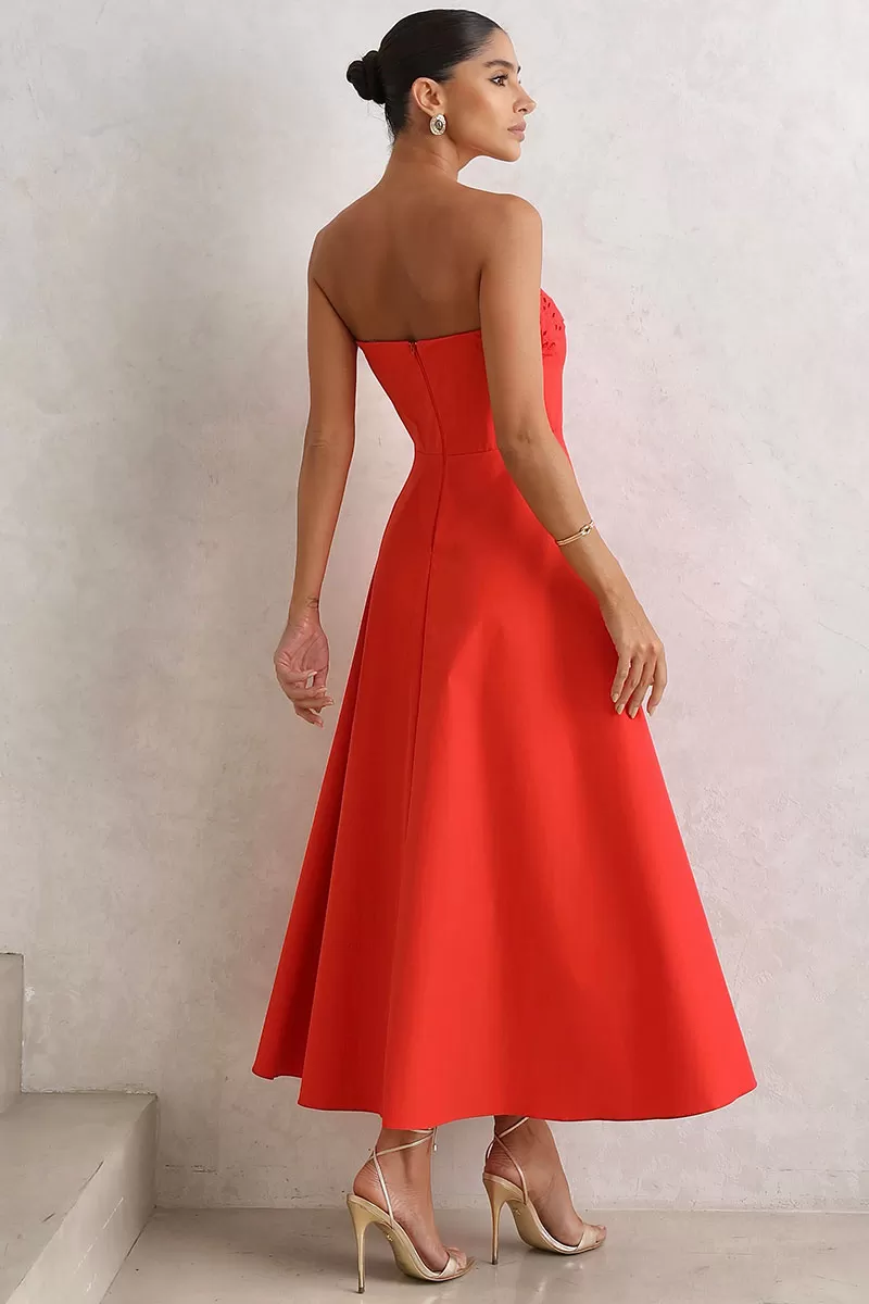 Miss Misses - Jennifer TQC Dress With Red Guipure - 54467024