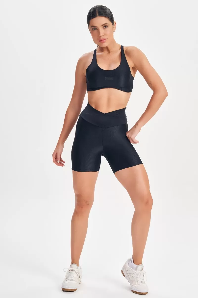 Lets Gym - Shorts Retro Glam Preto - 2714PT