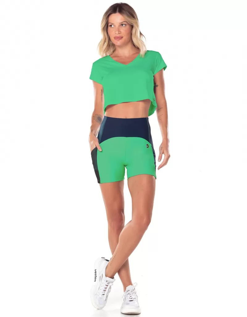 Vestem - Blusa Manga Curta Dry Fit Amber Verde Twist - BMC625.ESS.C0449