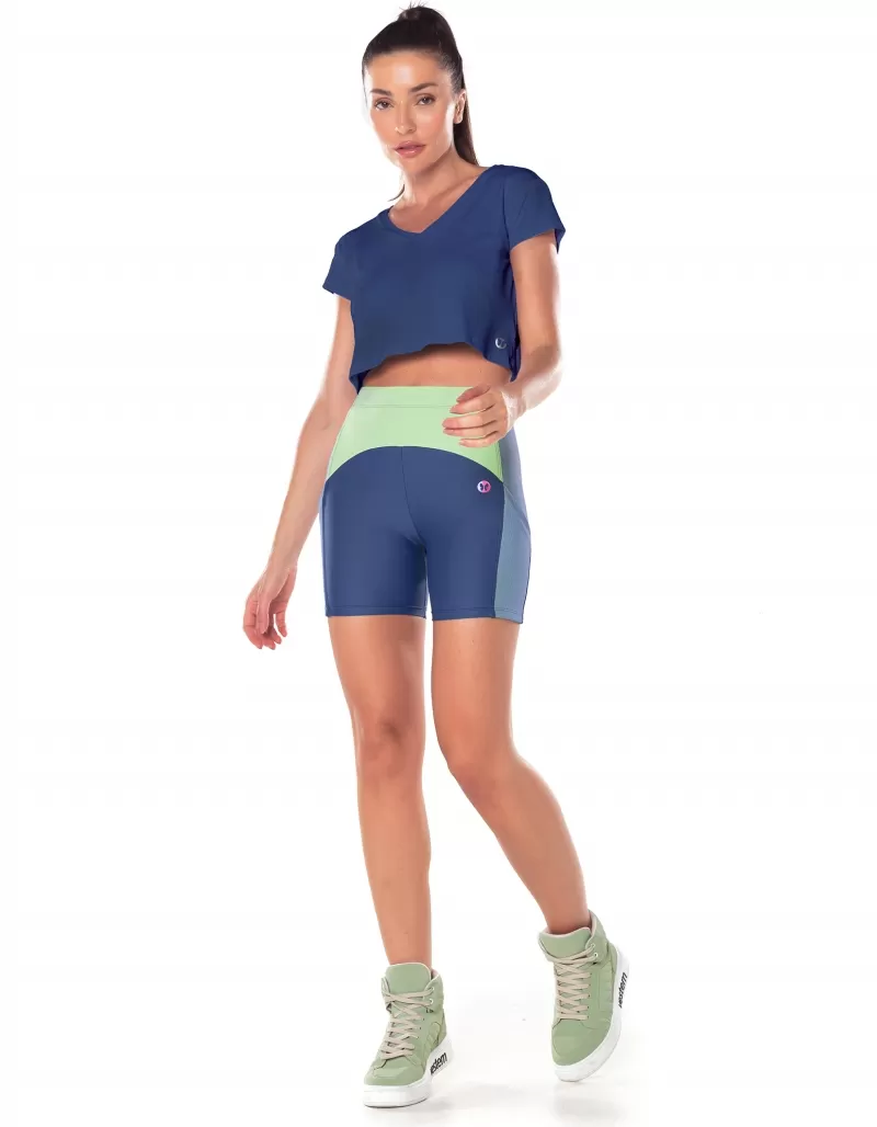 Vestem - Short Sleeve Dry Fit Amber Blue Jeans Shirt - BMC625.ESS.C0257