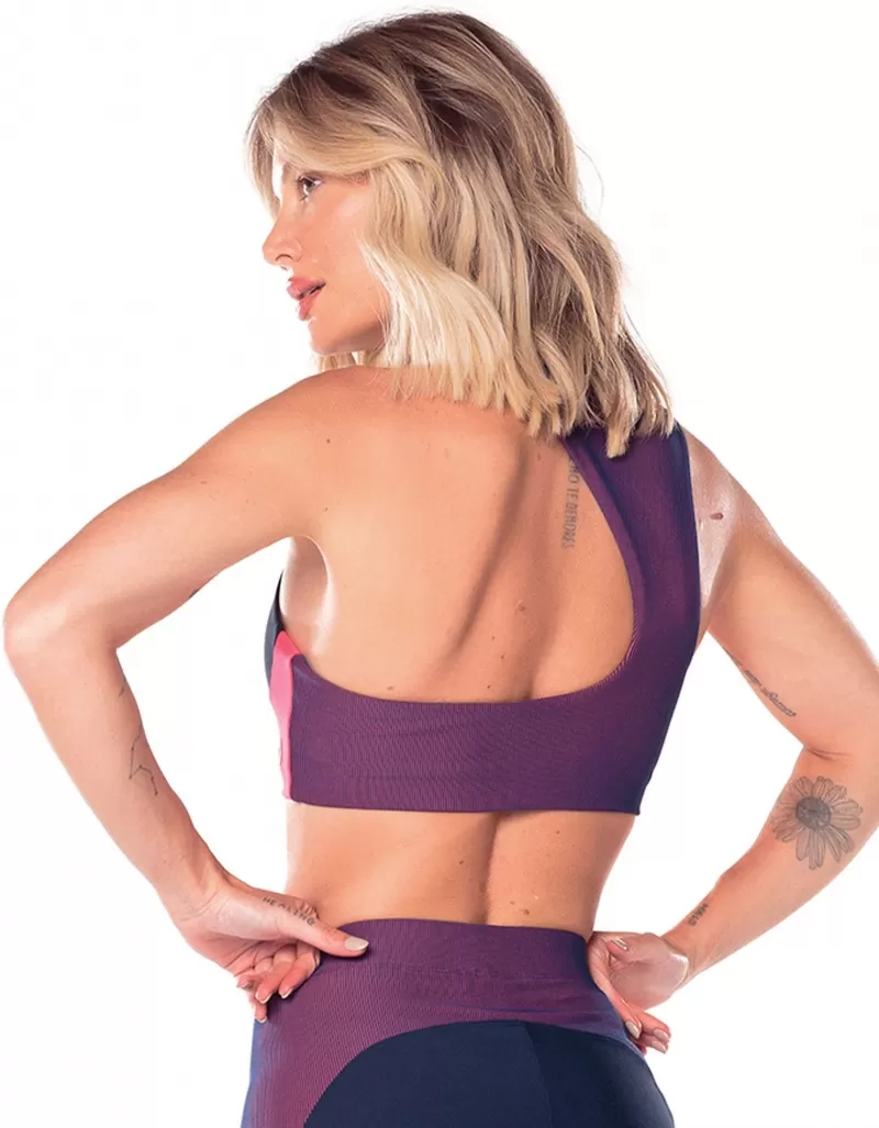 Vestem - Top Assimetrico Waves Marinho Escuridao - TOP1055.V25.C0173