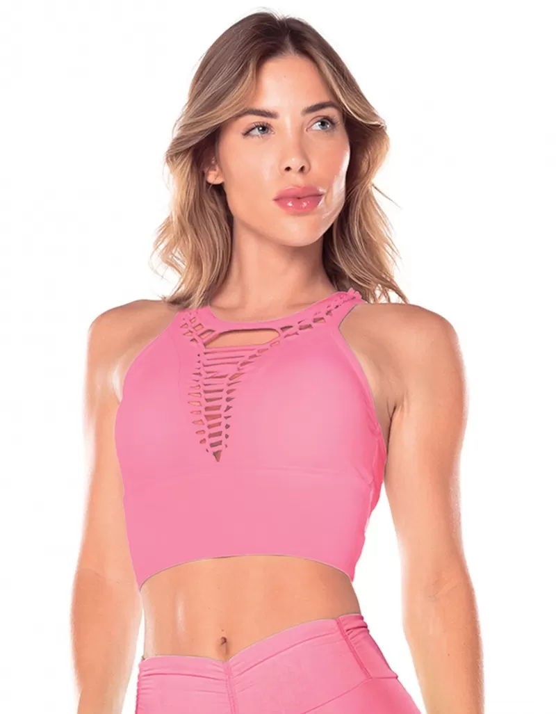 Vestem - Top Laser Skeleton Pink Milkshake - TOP132.ESS.C0468