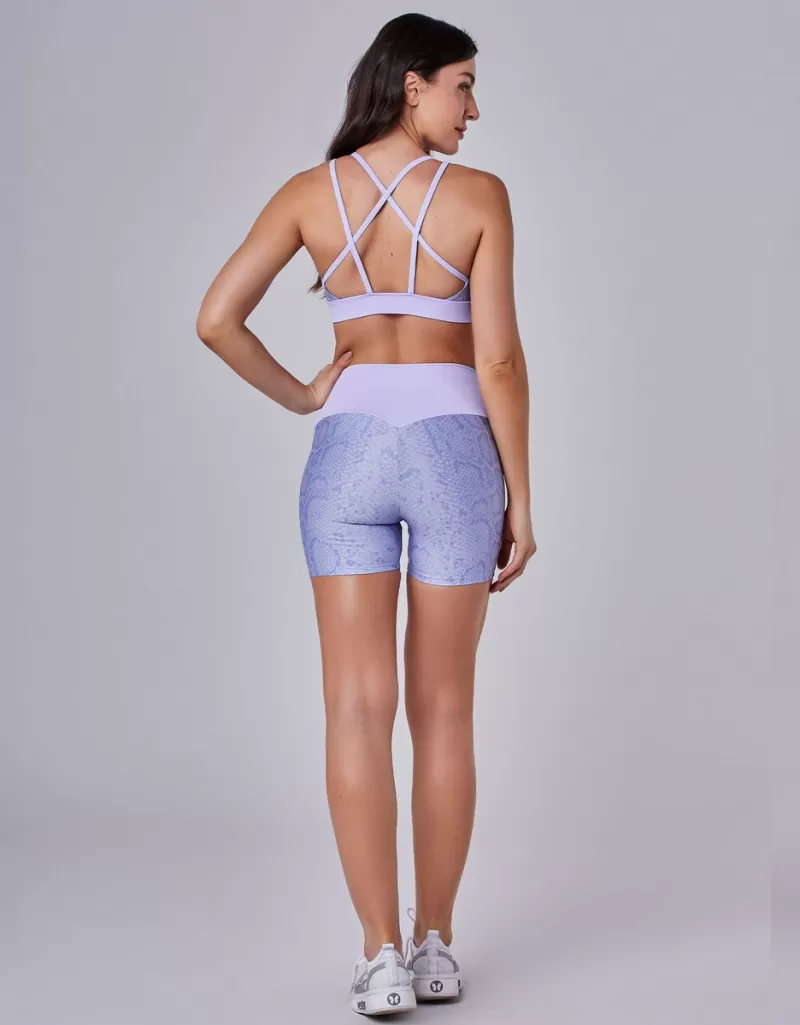 Vestem - Licabeto Cobra Lilac Lavender Sports Bra and Shorts Set - CJ177.CP.E1334