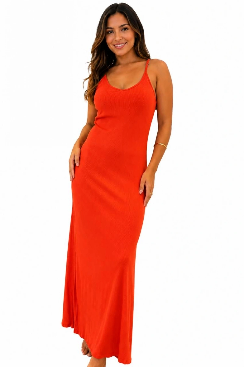 Santa Areia - Vestido longo terracota - 2500.01VM