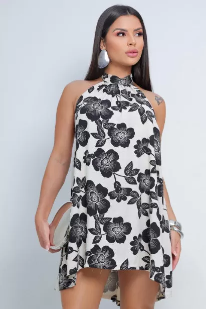 AS8 - Vestido Frente única Estampado - LUD0200