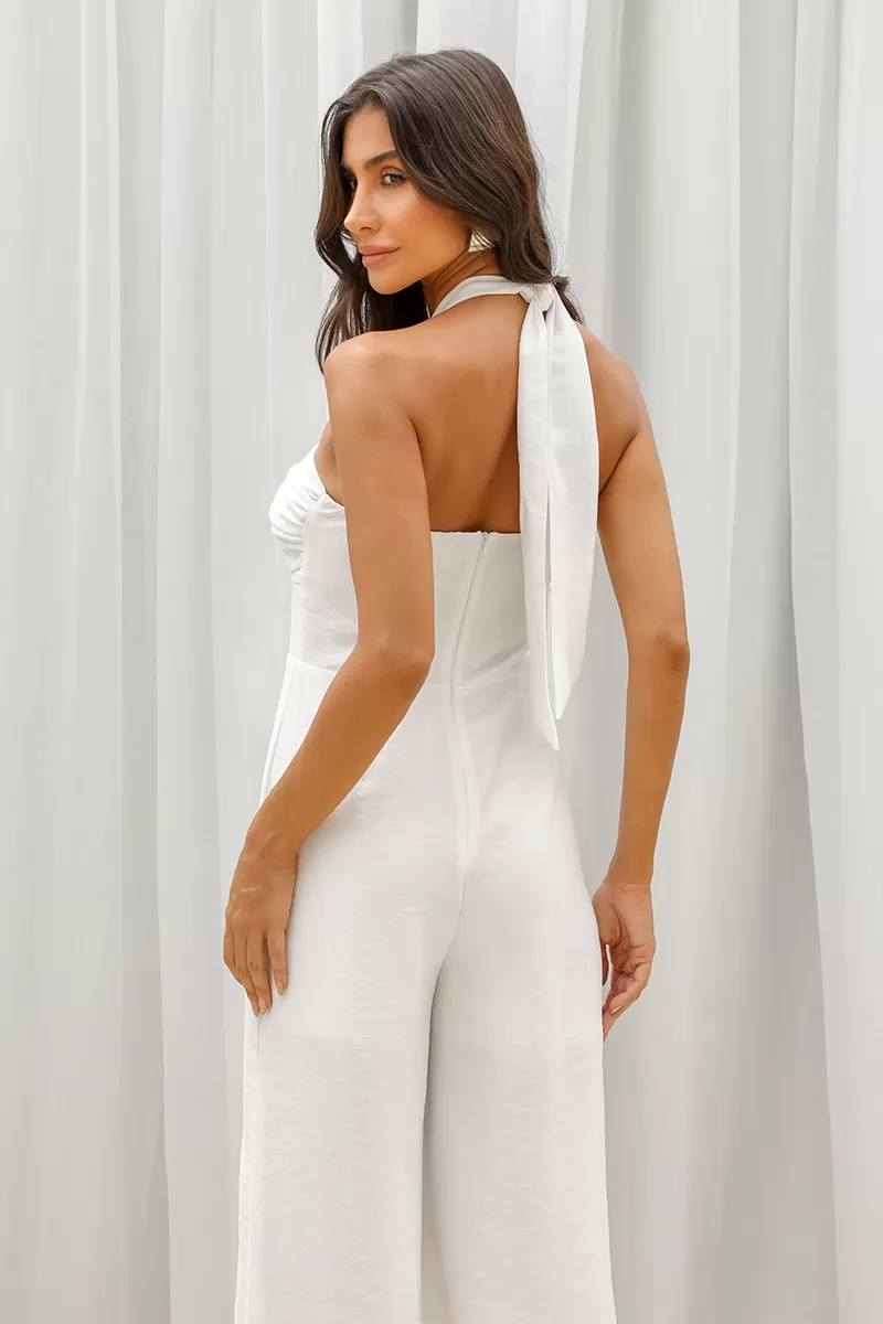 Dot Clothing - Dot Clothing One-Shoulder Jumpsuit Miriam Off White - 2609OFF