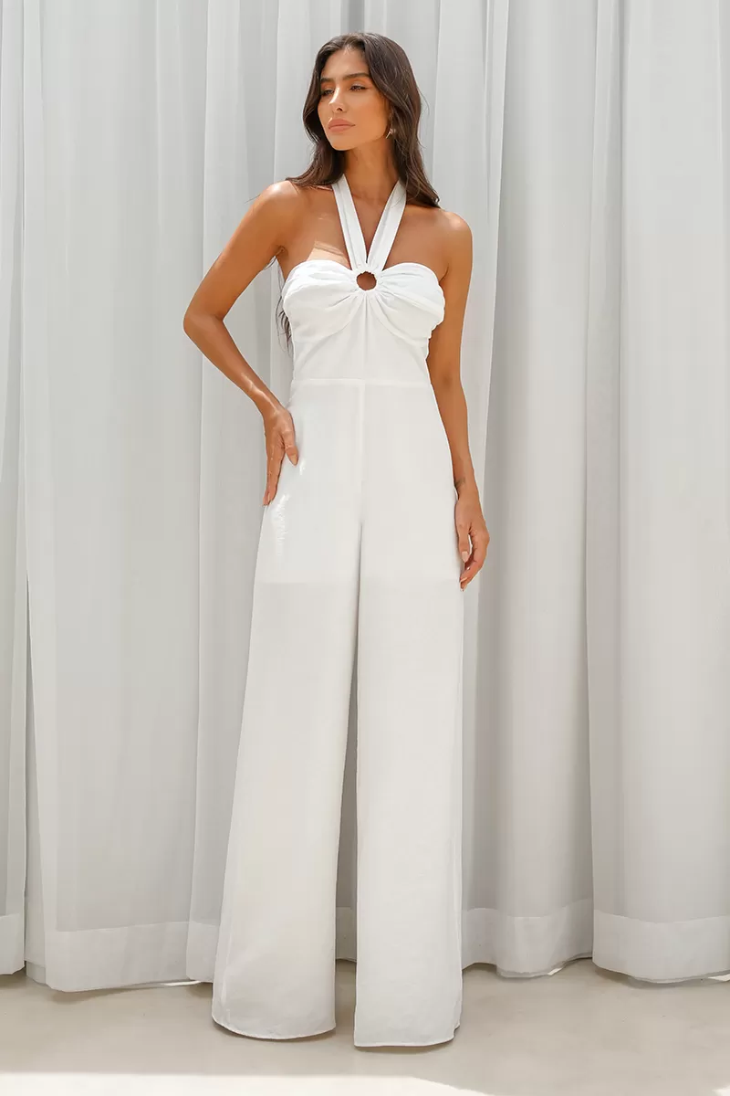 Dot Clothing - Dot Clothing One-Shoulder Jumpsuit Miriam Off White - 2609OFF