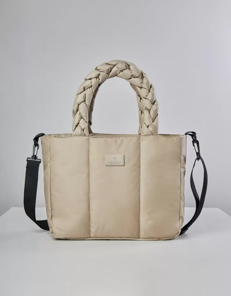 Vestem - Mameshssê Beige Oatmeal Braid Hand Bag - BOL66.C0573