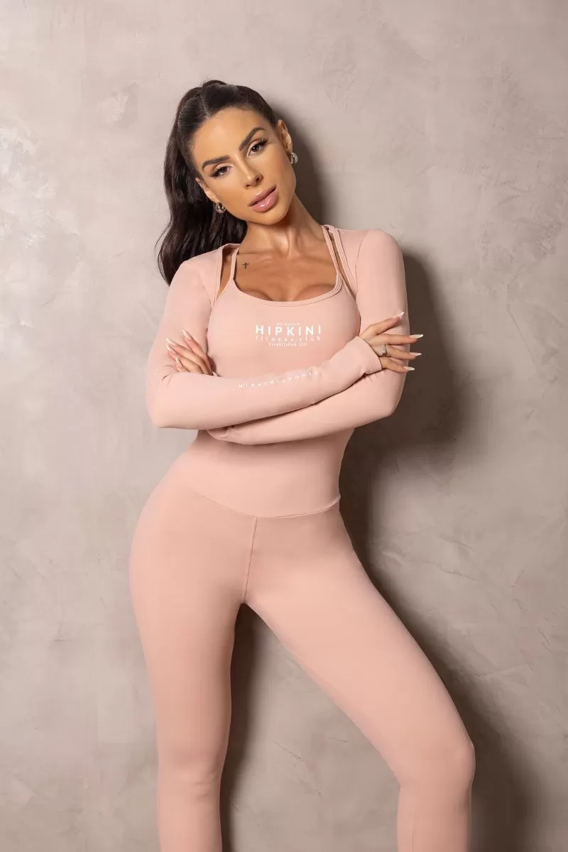 Hipkini - Summer Glow Nude Jumpsuit Cross Straps - 33330935