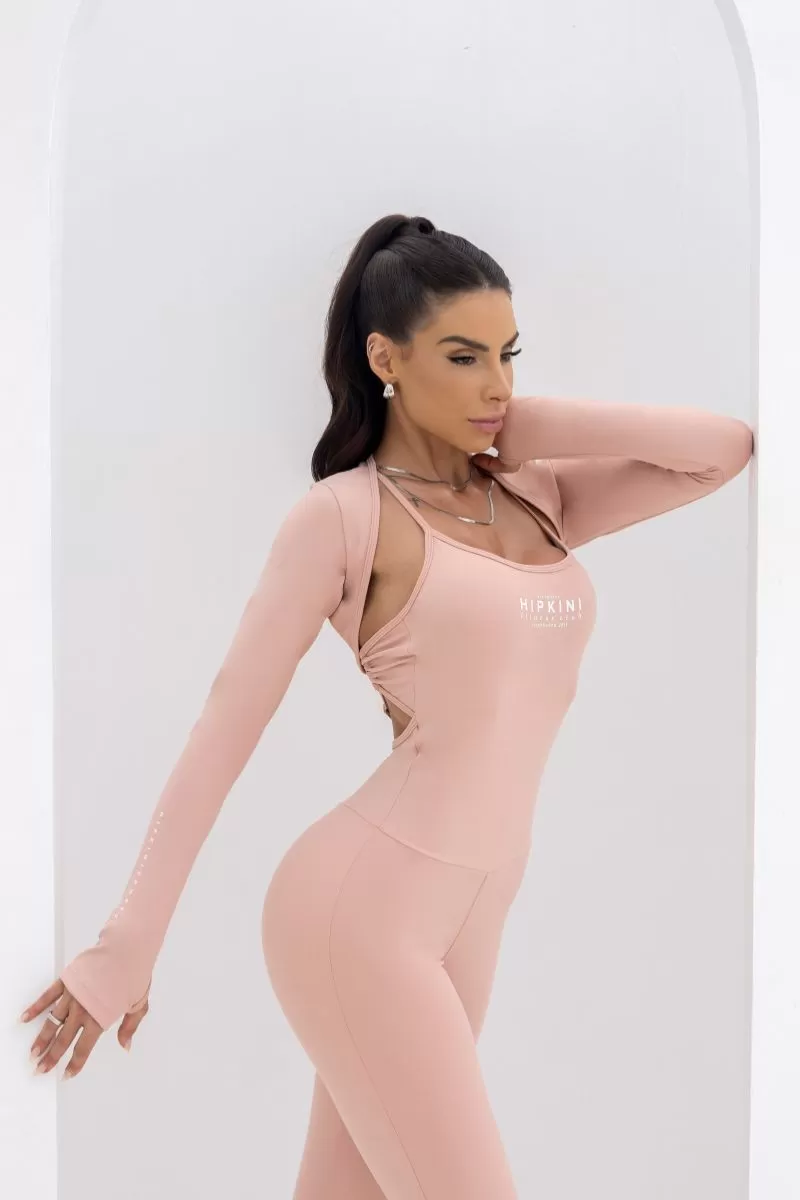 Hipkini - Summer Glow Nude Jumpsuit Cross Straps - 33330935