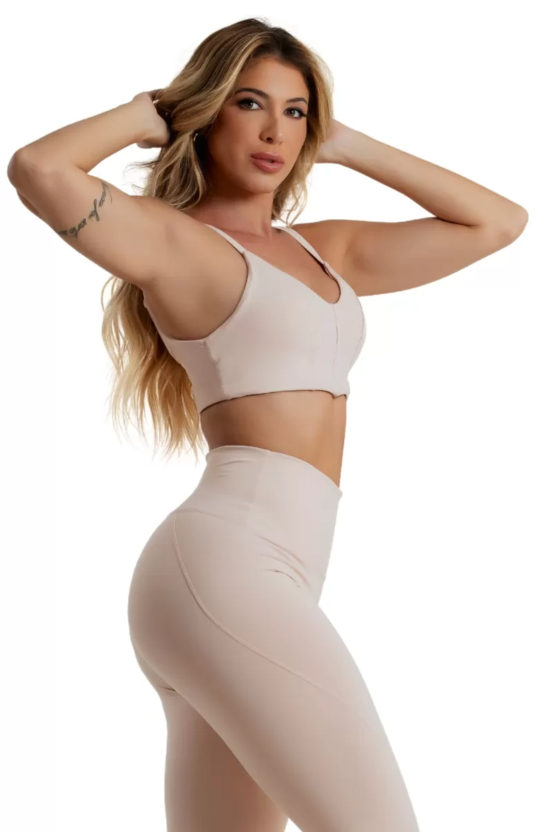 Garotafit - Top Dizzy Rosa Pele - TOB97RP