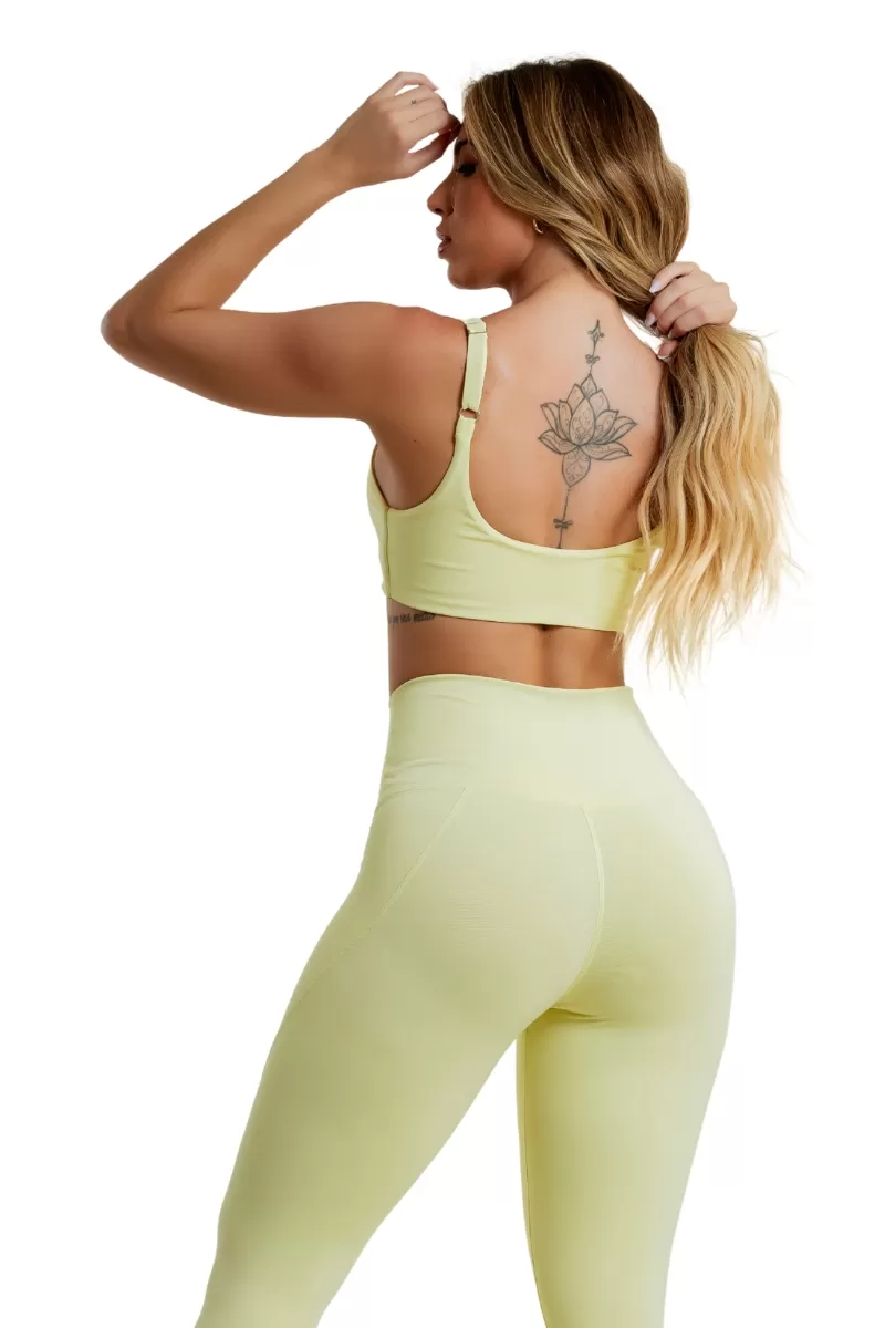 Garotafit - Top Dizzy Amarelo Candy - TOB97JC