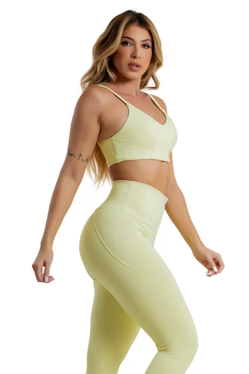 Garotafit - Top Dizzy Amarelo Candy - TOB97JC