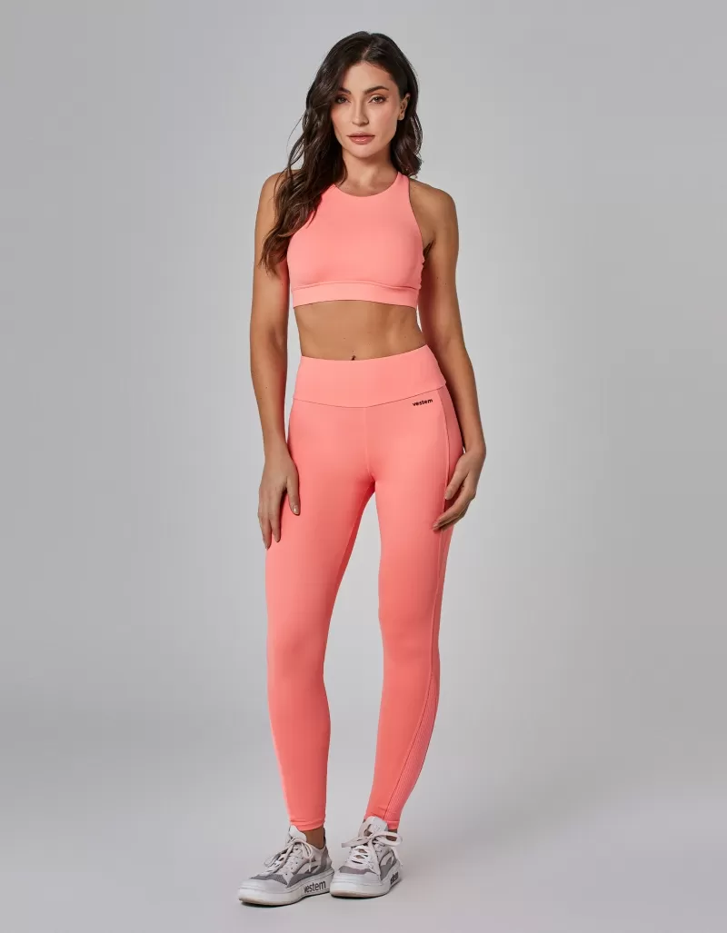 Vestem - Movement Orange Camellia Pocket Leggings - FS1472.I25.C0527